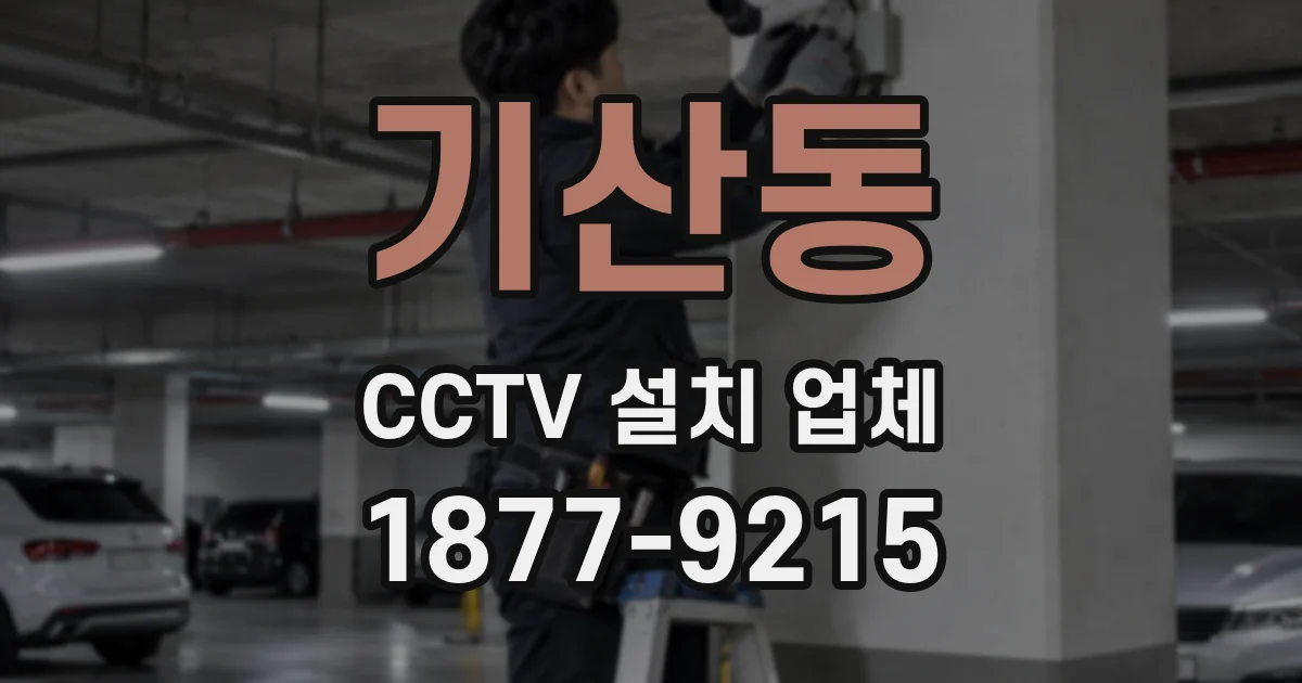 기산동 CCTV 설치 업체