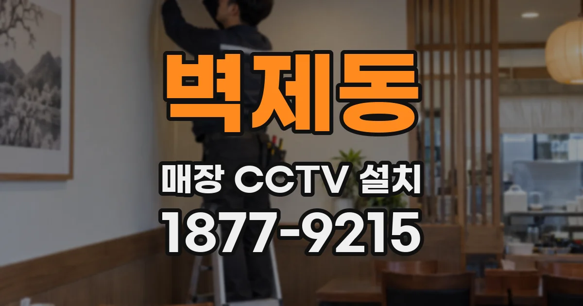 벽제동 매장 CCTV 설치