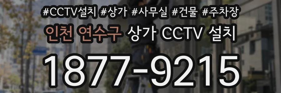 인천 연수구 상가 CCTV 설치