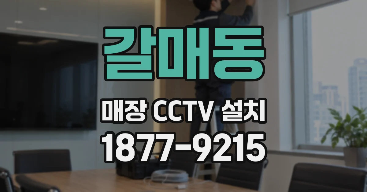 갈매동 매장 CCTV 설치