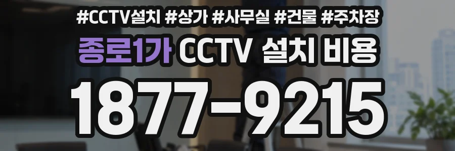 종로1가 CCTV 설치 비용