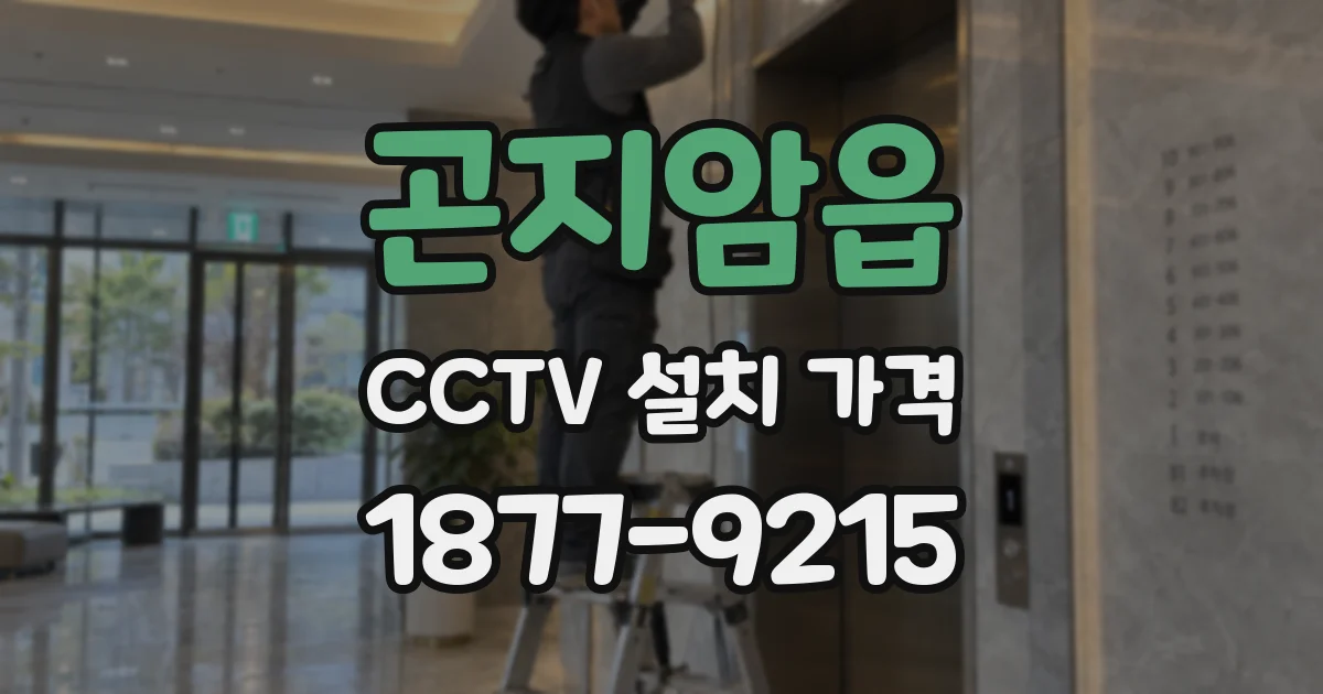 곤지암읍 CCTV 설치 가격