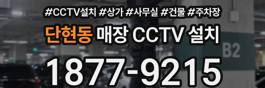 단현동 매장 CCTV 설치
