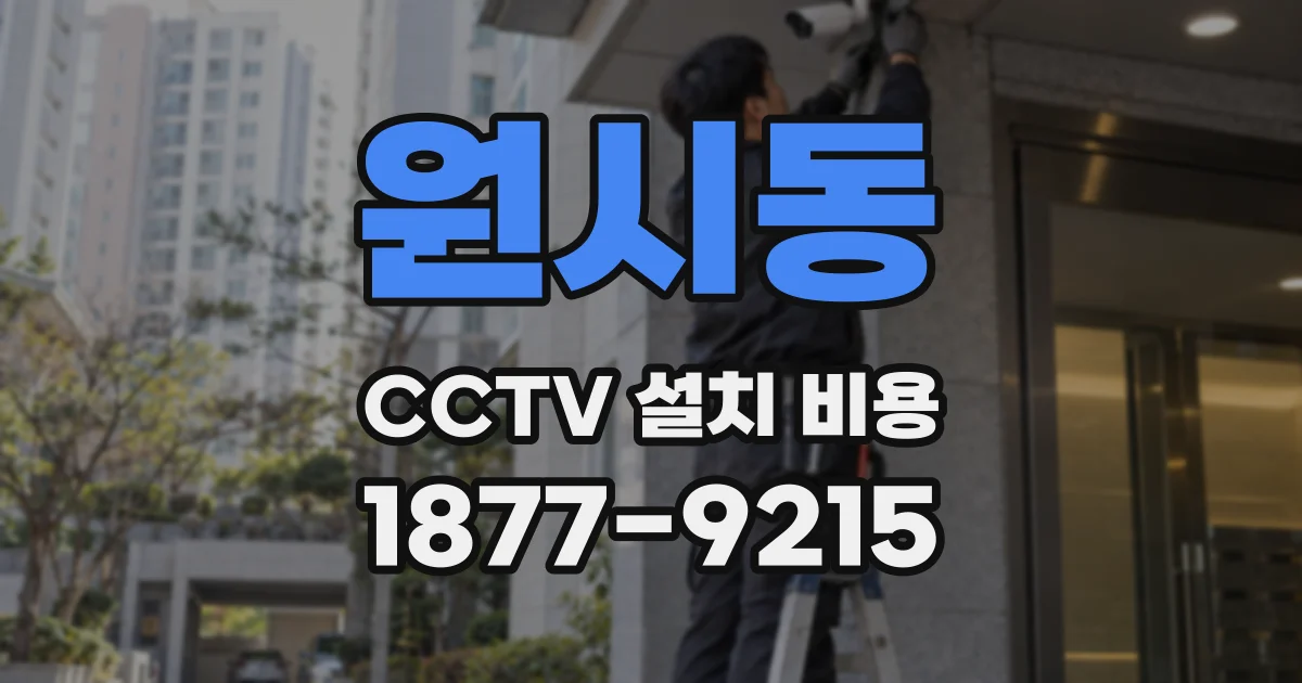 원시동 CCTV 설치 비용
