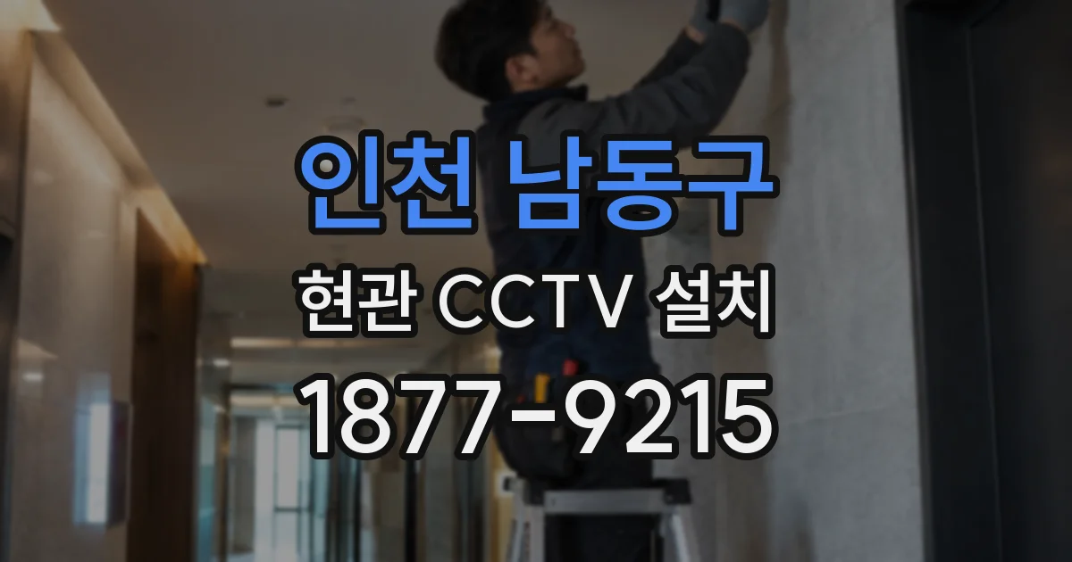 인천 남동구 현관 CCTV 설치