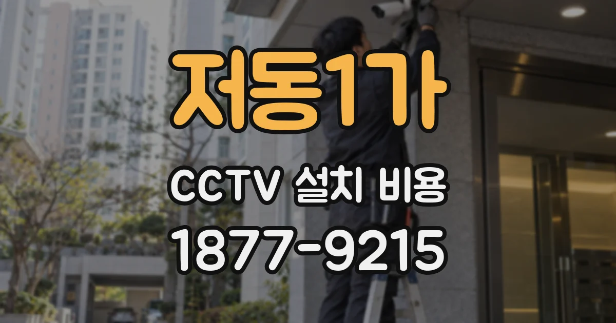 저동1가 CCTV 설치 비용