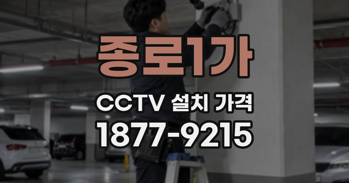 종로1가 CCTV 설치 가격