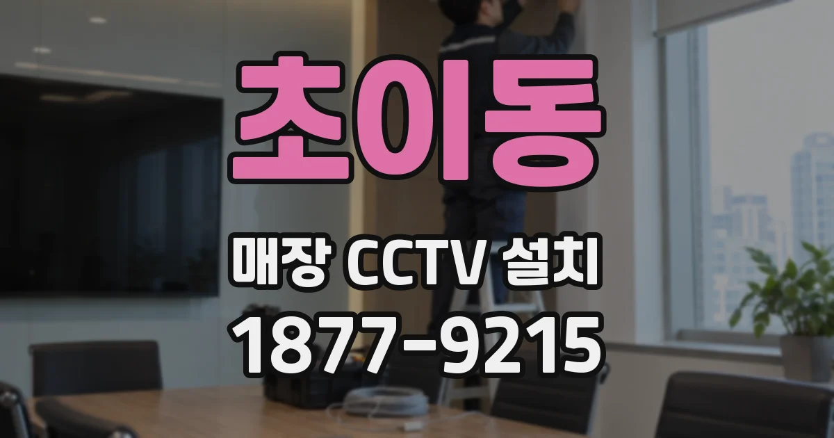 초이동 매장 CCTV 설치