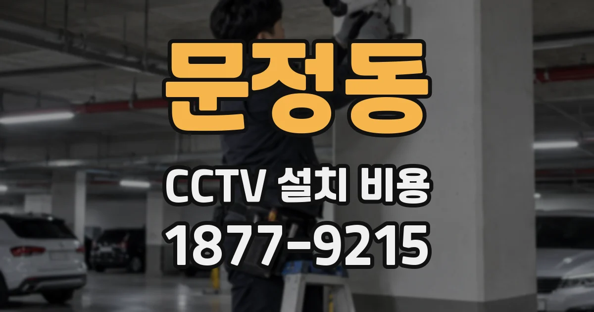 문정동 CCTV 설치 비용