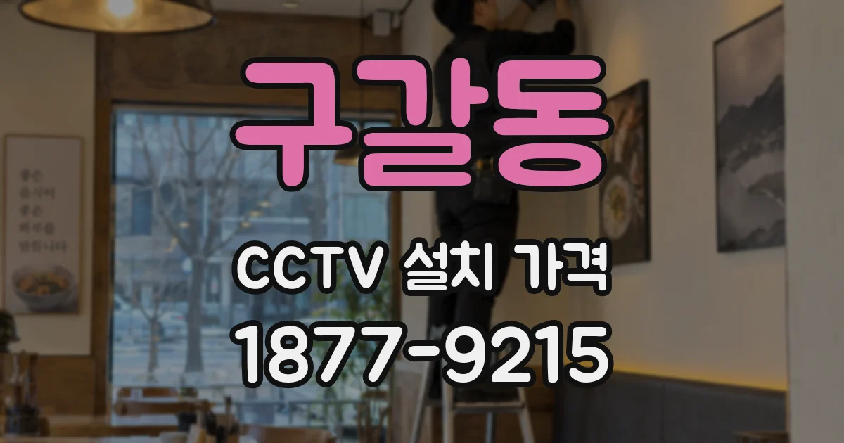 구갈동 CCTV 설치 가격