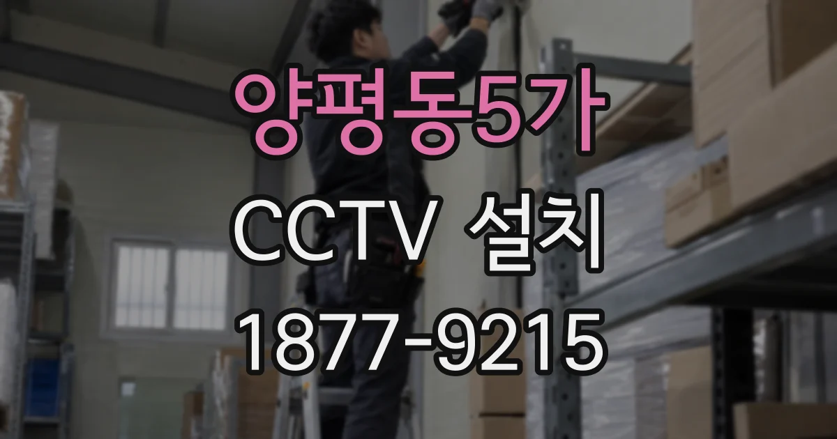 양평동5가 CCTV 설치