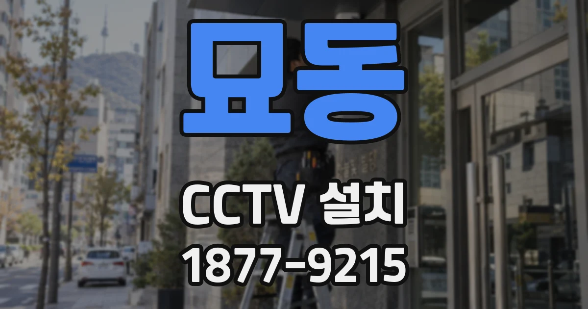 묘동 CCTV 설치