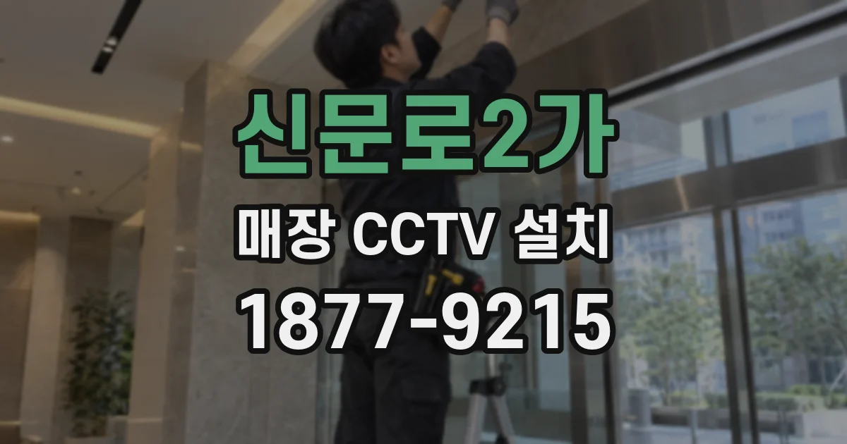 신문로2가 매장 CCTV 설치