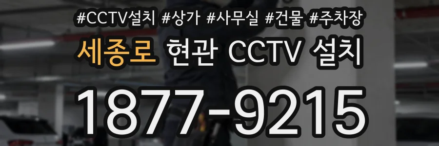 세종로 현관 CCTV 설치