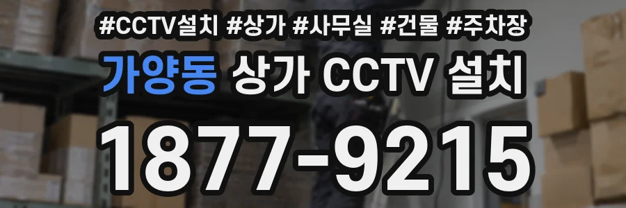 가양동 상가 CCTV 설치
