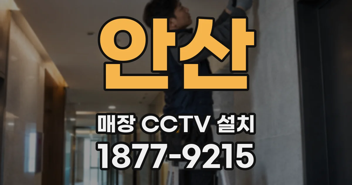 안산 매장 CCTV 설치