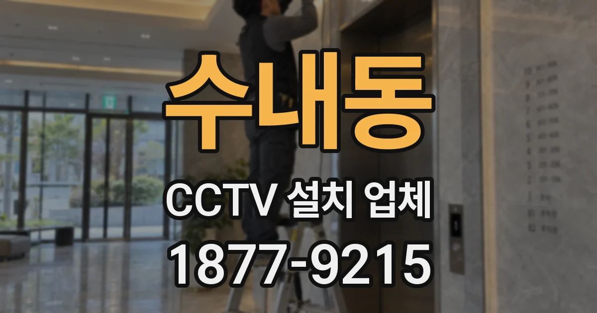 수내동 CCTV 설치 업체