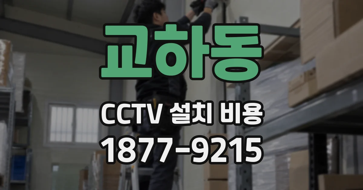 교하동 CCTV 설치 비용