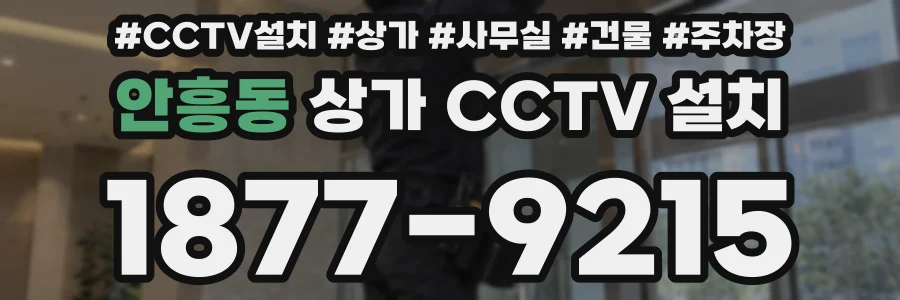 안흥동 상가 CCTV 설치