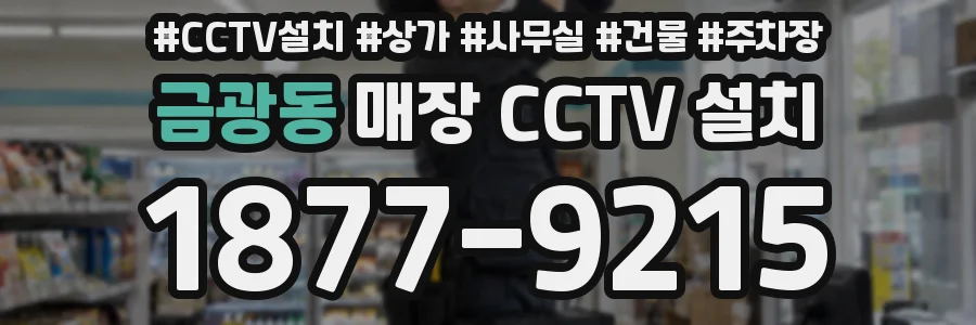 금광동 매장 CCTV 설치