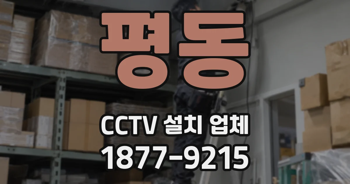 평동 CCTV 설치 업체