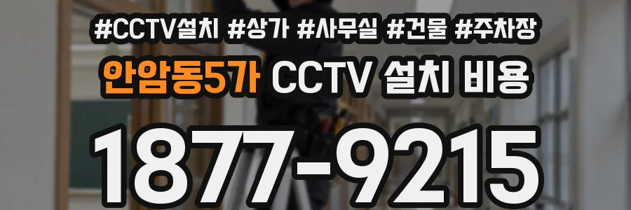 안암동5가 CCTV 설치 비용