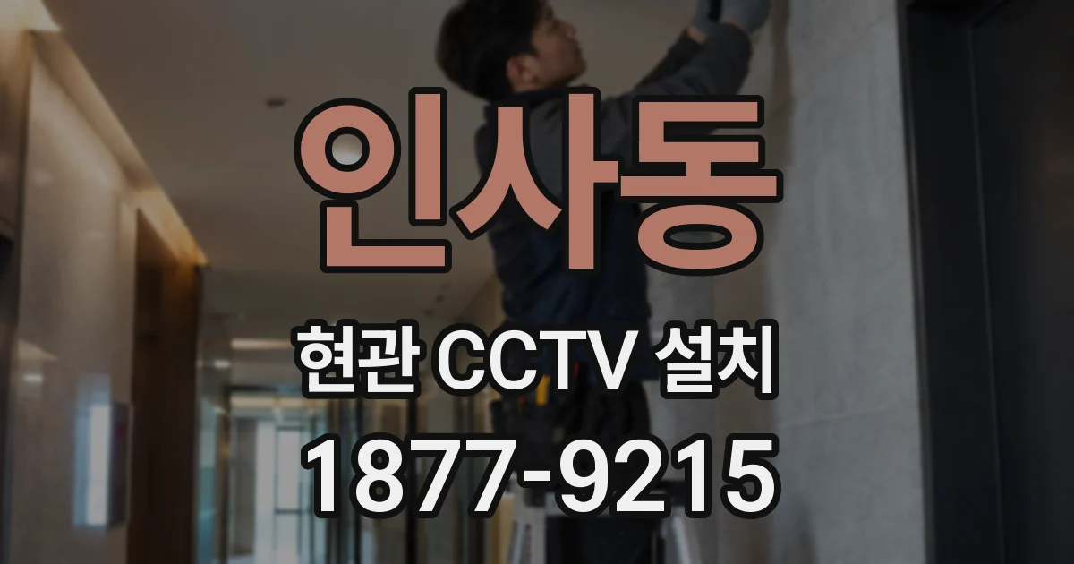 인사동 현관 CCTV 설치