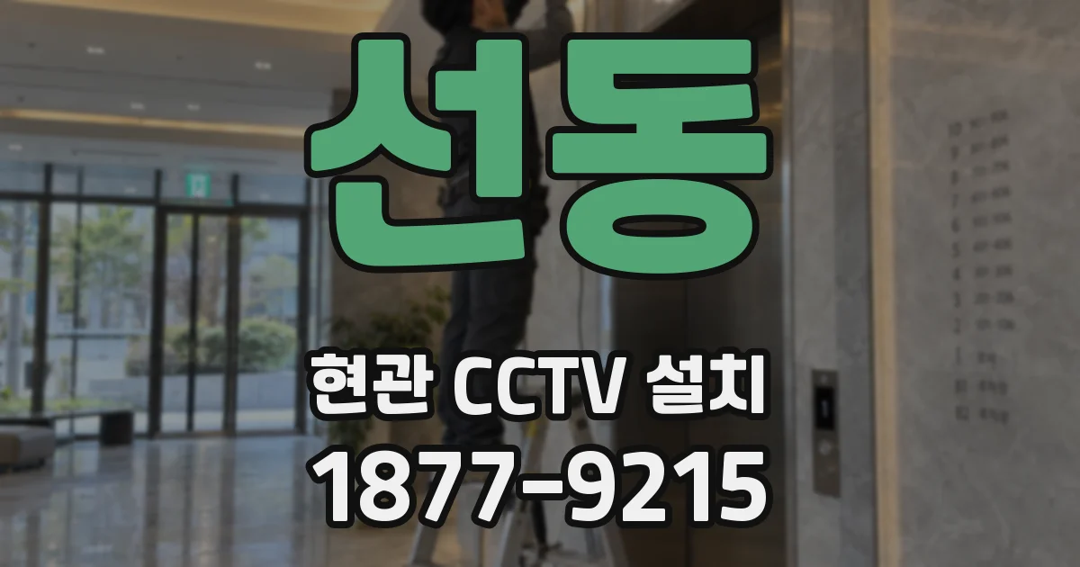 선동 현관 CCTV 설치
