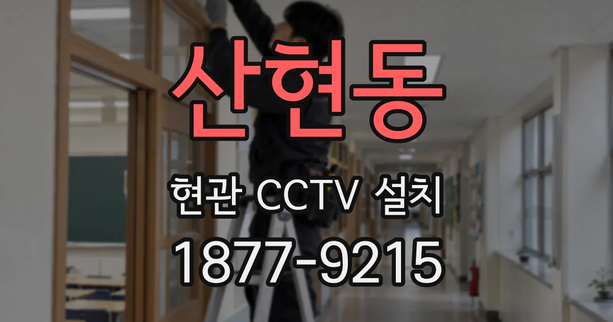 산현동 현관 CCTV 설치