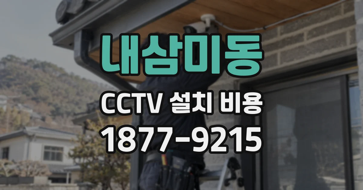 내삼미동 CCTV 설치 비용