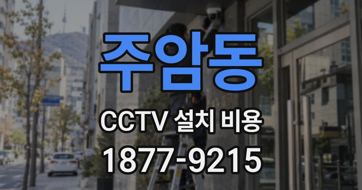주암동 CCTV 설치 비용