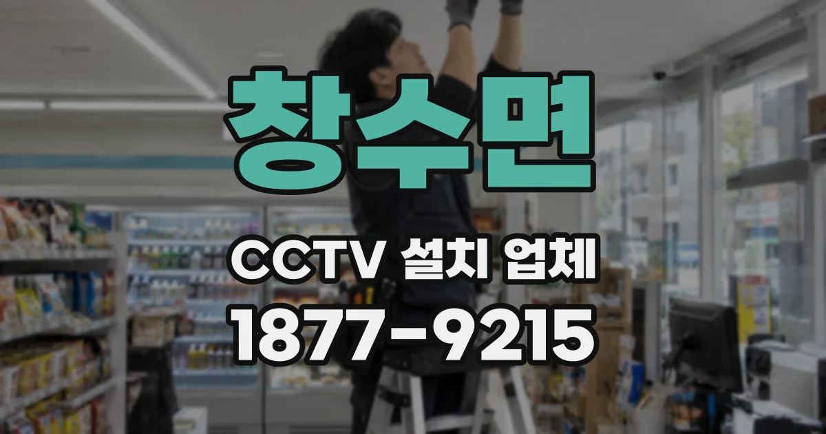 창수면 CCTV 설치 업체