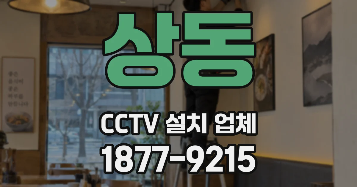 상동 CCTV 설치 업체