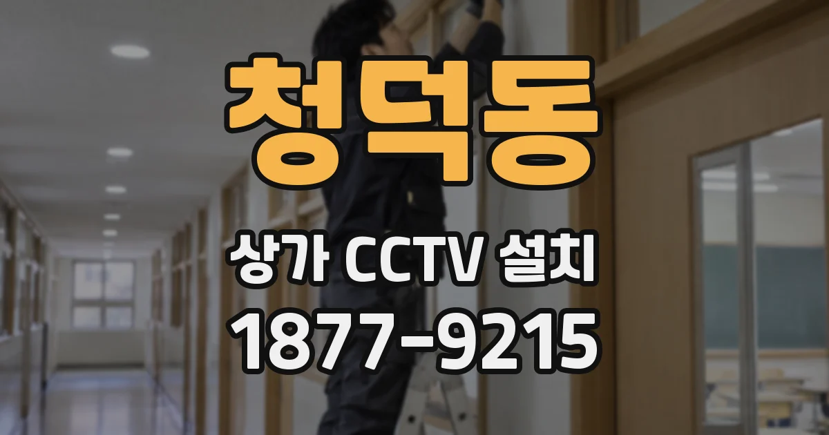 청덕동 상가 CCTV 설치