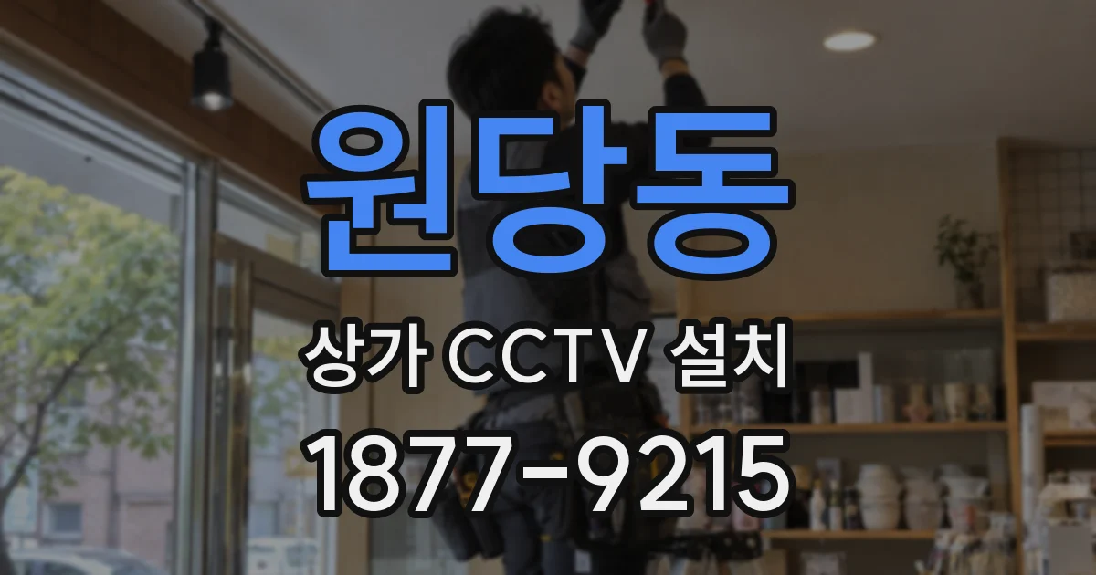 원당동 상가 CCTV 설치