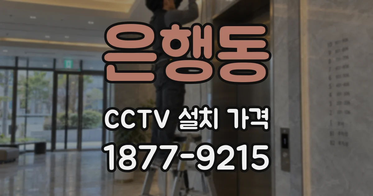 은행동 CCTV 설치 가격