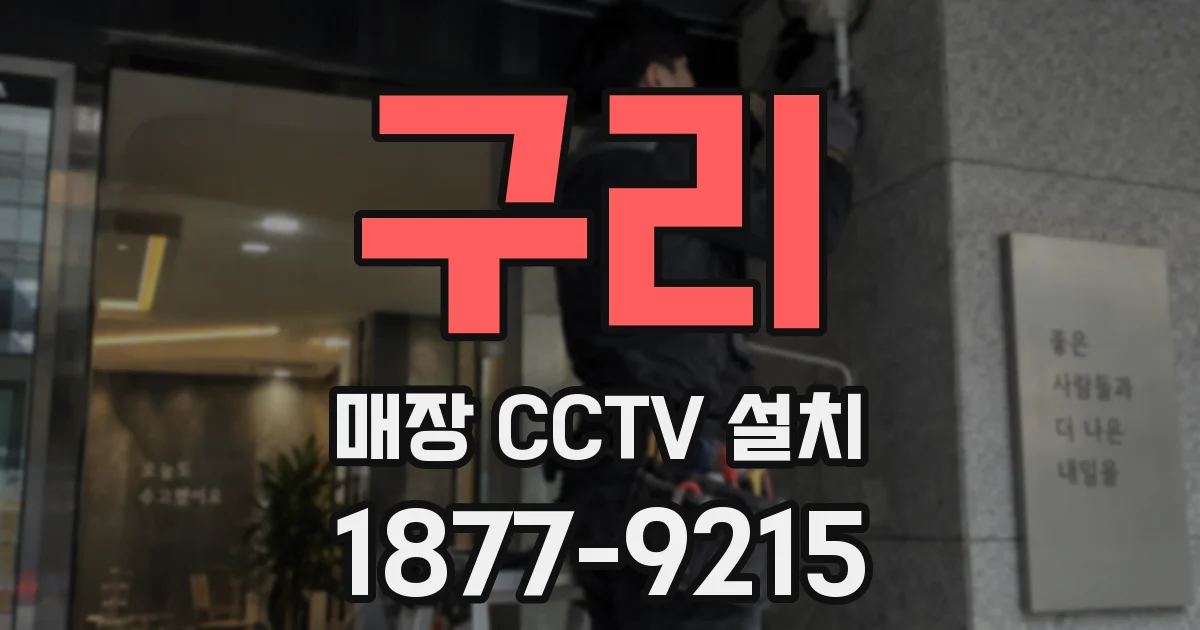 구리 매장 CCTV 설치