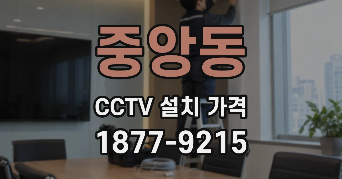 중앙동 CCTV 설치 가격