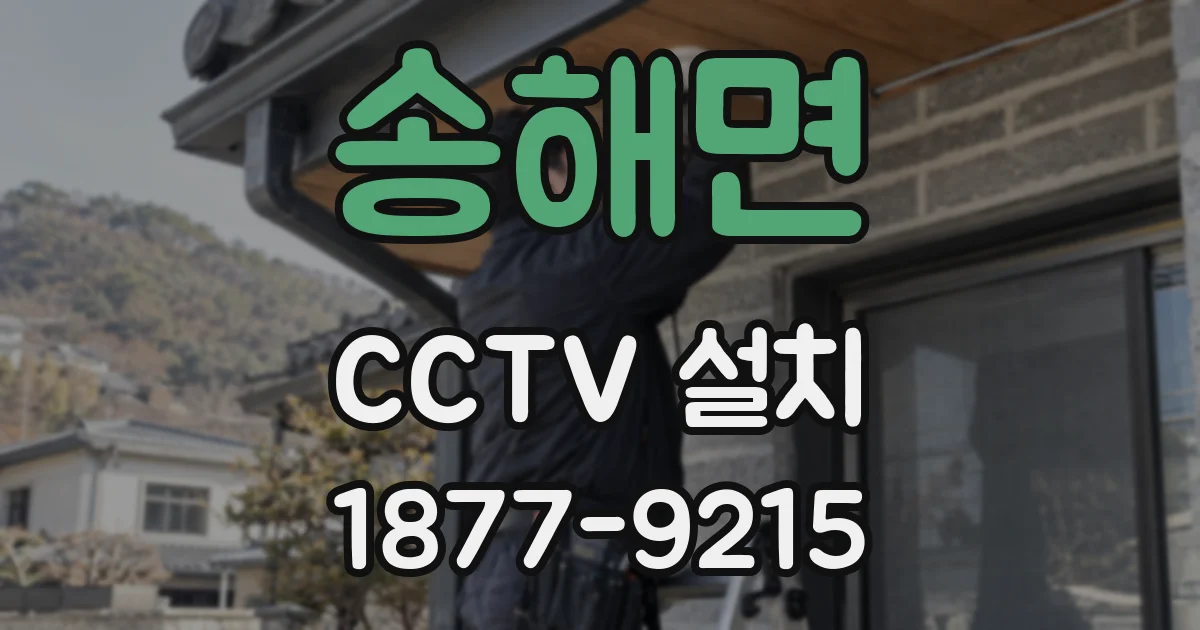 송해면 CCTV 설치