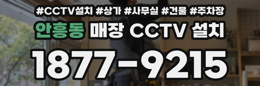 안흥동 매장 CCTV 설치