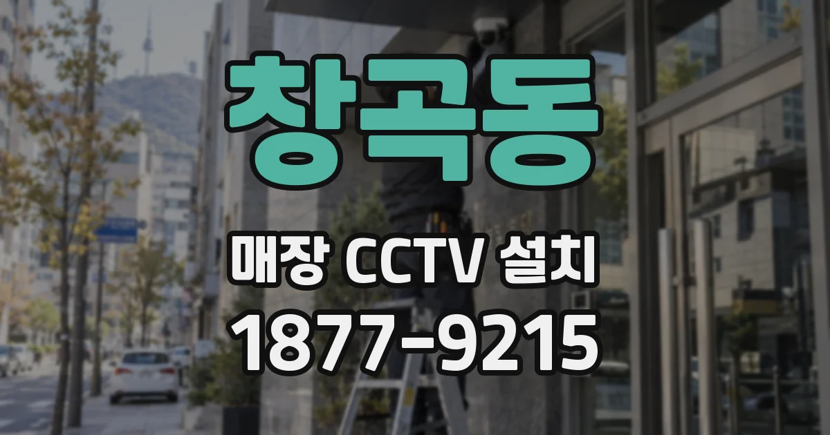 창곡동 매장 CCTV 설치