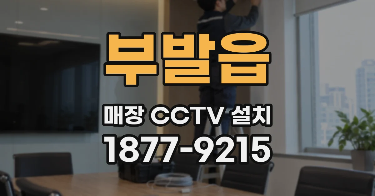 부발읍 매장 CCTV 설치