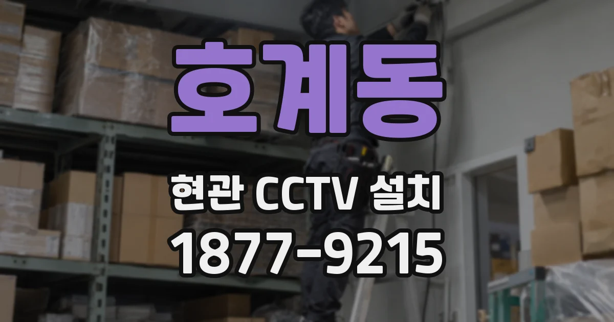 호계동 현관 CCTV 설치