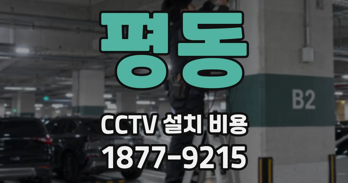 평동 CCTV 설치 비용