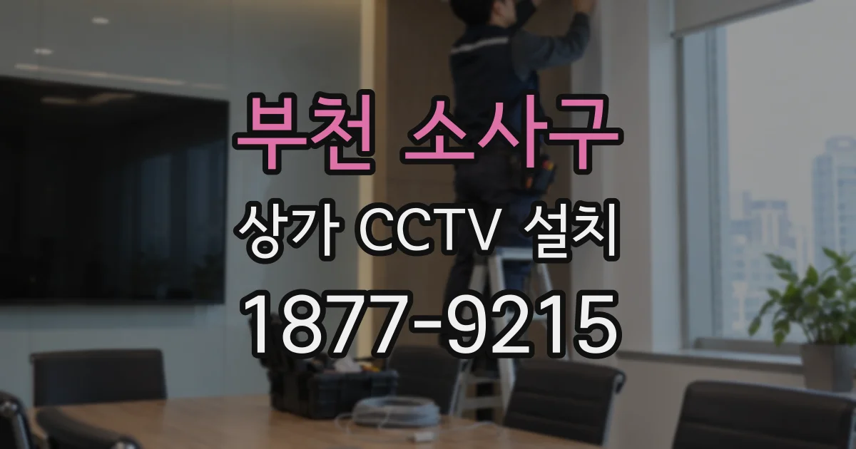 부천 소사구 상가 CCTV 설치