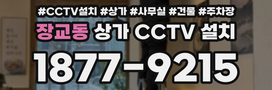 장교동 상가 CCTV 설치