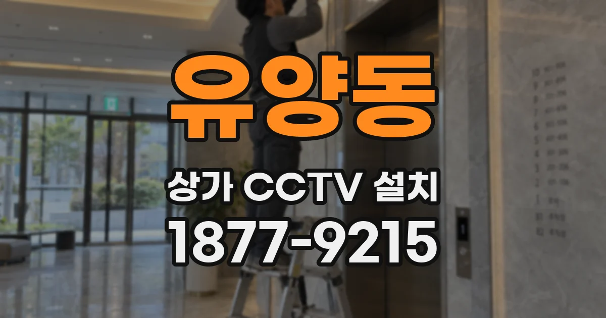 유양동 상가 CCTV 설치
