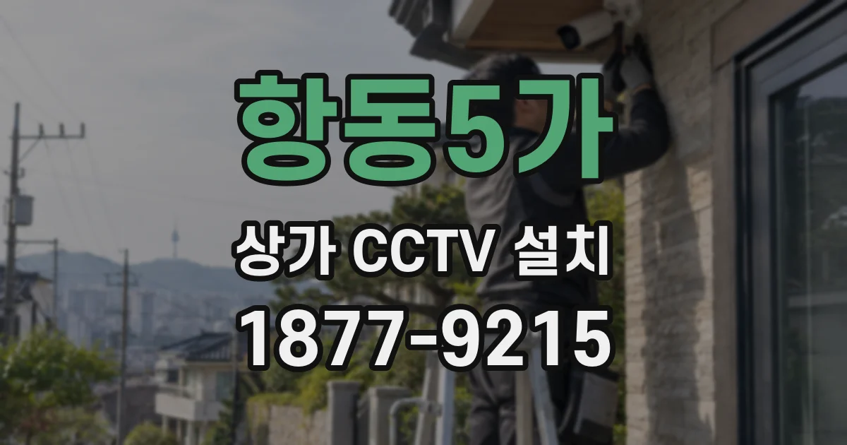 항동5가 상가 CCTV 설치