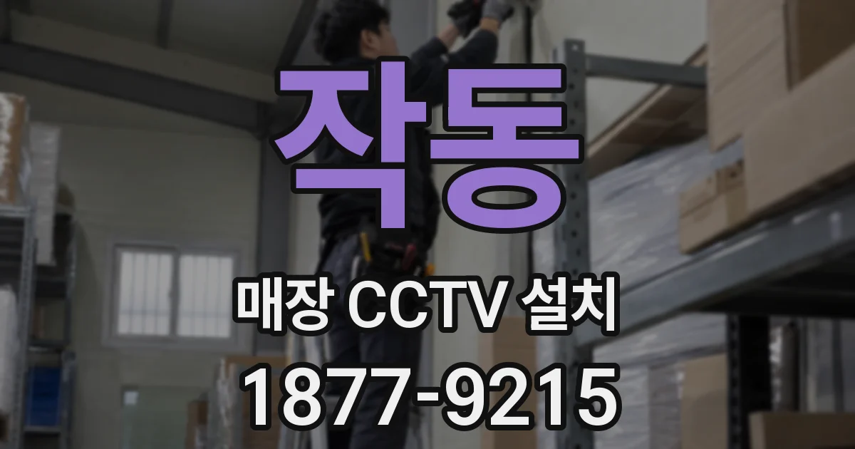 작동 매장 CCTV 설치