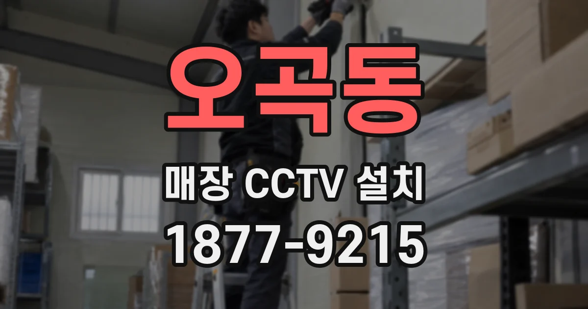 오곡동 매장 CCTV 설치